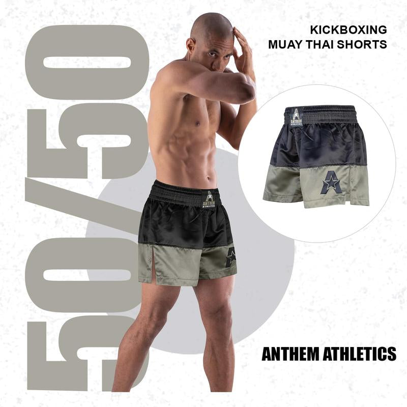 Anthem Athletics Muay Thai Shorts - Kickboxing Short Boxing Trunks for Men & Women - 50/50 Classic Infinity Resolute