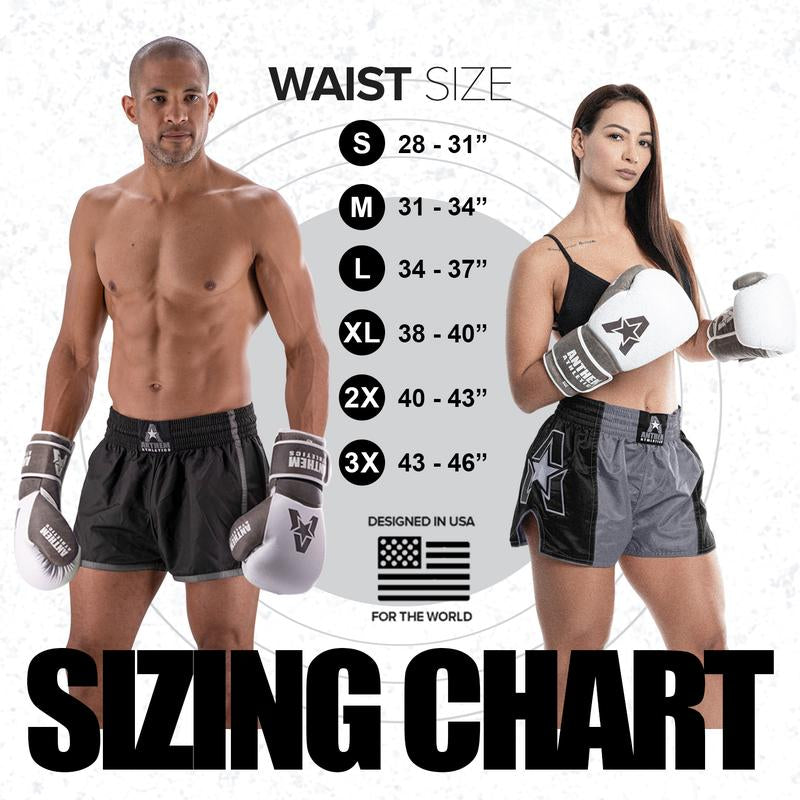 Anthem Athletics Muay Thai Shorts - Kickboxing Short Boxing Trunks for Men & Women - 50/50 Classic Infinity Resolute