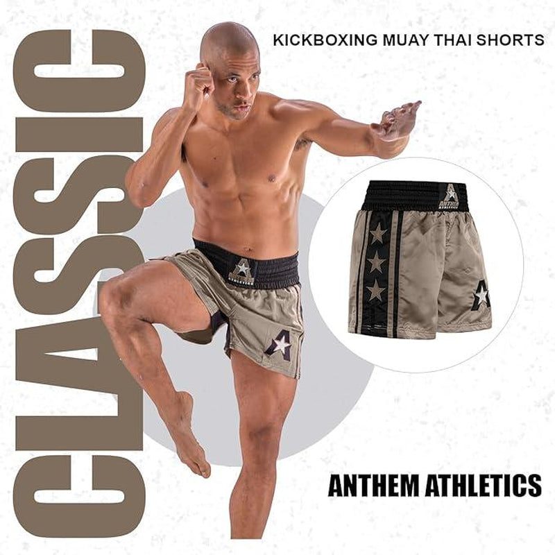 Anthem Athletics Muay Thai Shorts - Kickboxing Short Boxing Trunks for Men & Women - 50/50 Classic Infinity Resolute