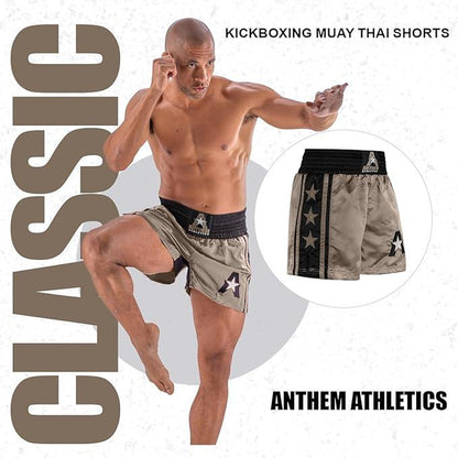 Anthem Athletics Muay Thai Shorts - Kickboxing Short Boxing Trunks for Men & Women - 50/50 Classic Infinity Resolute